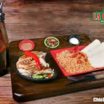 Food photo session capturing the La Cresta Chicken Fajita meal.