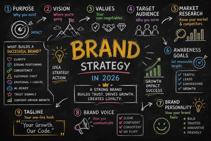 what are the 7 stages of the branding process